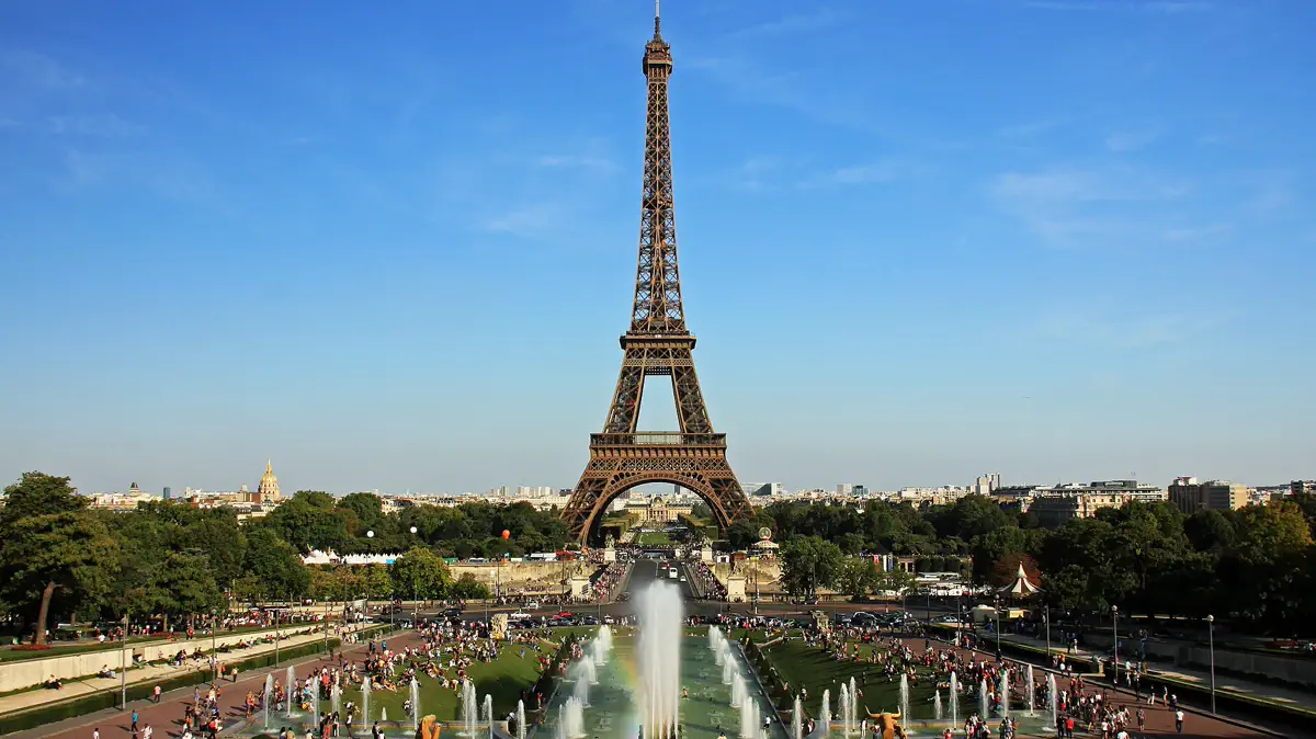 The Eiffel Tower seen from the Trocadéro