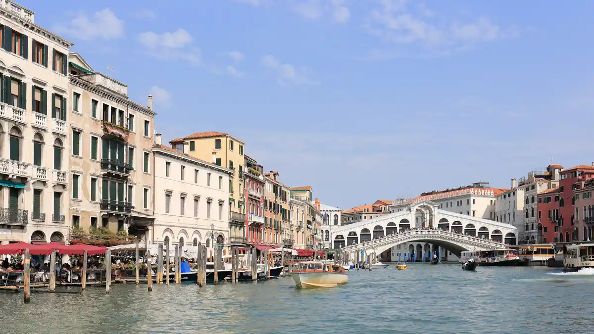 The Rialto Bridge over the Grand Canal in Venice