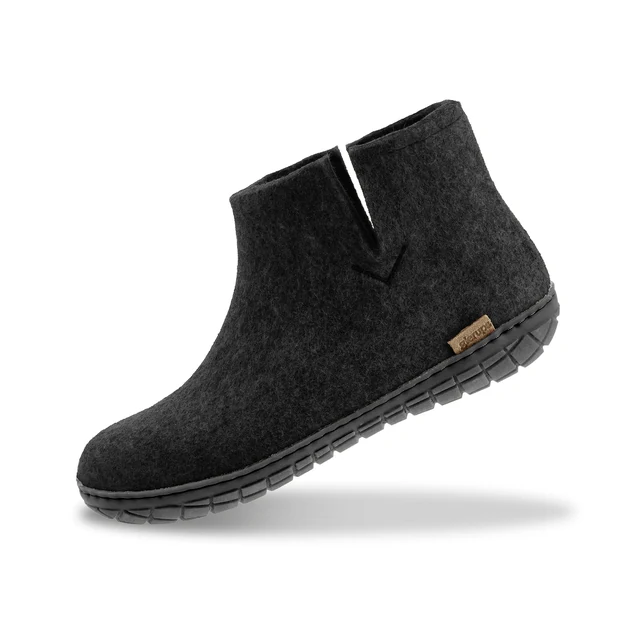 Glerups Boot with Natural Rubber Sole - Charcoal