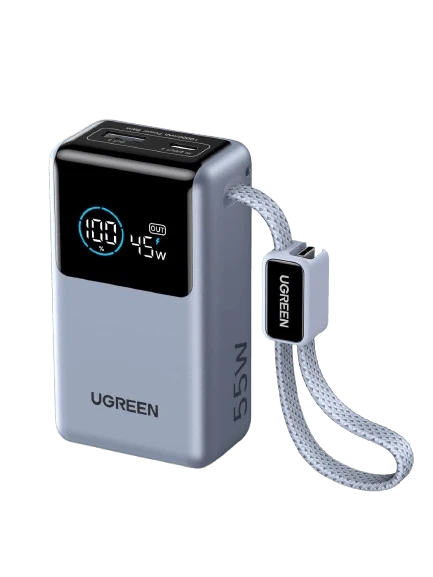 UGREEN Nexode Pro Power Bank 10000mAh 45W with Built-in Cable